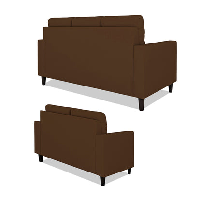 Adorn India Darcy 3+2 5 Seater Sofa Set (Beige) (3 Year Warranty)