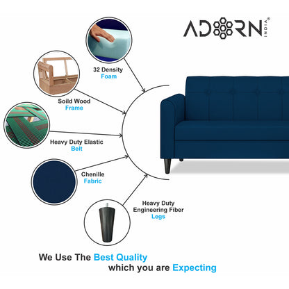 Adorn India Rio Elegant 3+2 5 Seater Sofa Set (3 Year Warranty)