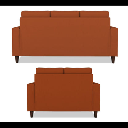 Adorn India Darcy 3+2 5 Seater Sofa Set (Rust)(3 Year Warranty)