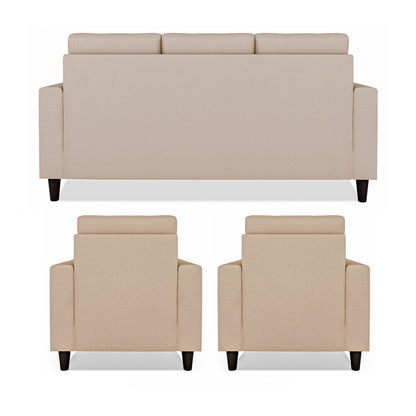 Adorn India Darcy 3+1+1 5 Seater Sofa Set (Beige) (3 Year Warranty)
