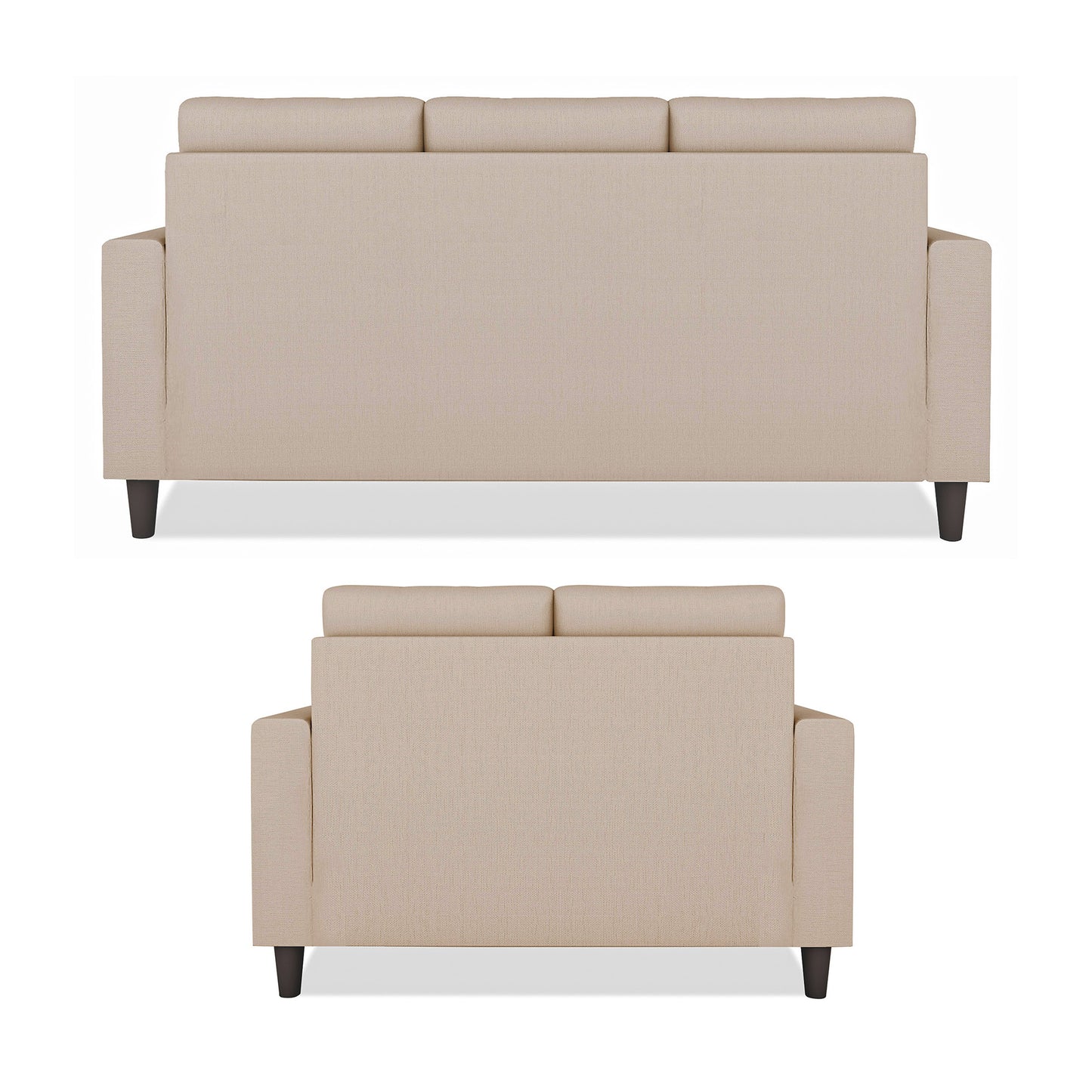 Adorn India Darcy 3+2 5 Seater Sofa Set (Beige) (3 Year Warranty)