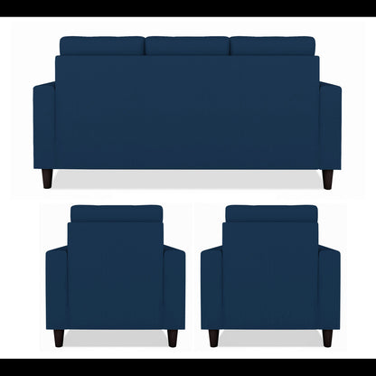 Adorn India Darcy 3+1+1 5 Seater Sofa Set (Blue) (3 Year Warranty)