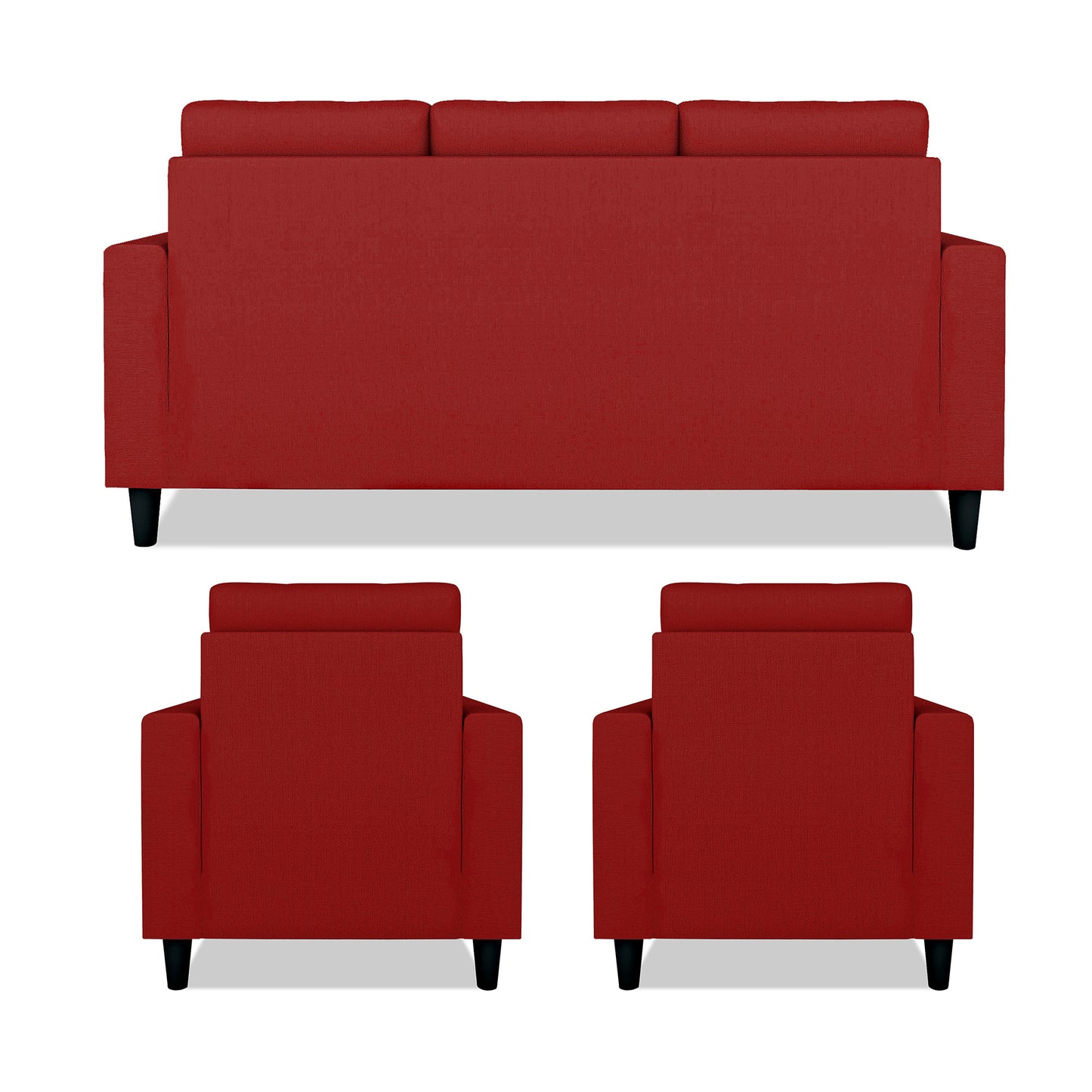 Adorn India Darcy 3+1+1 5 Seater Sofa Set (Beige) (3 Year Warranty)