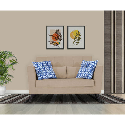 Adorn India Daniel 2 Seater Sofa (Beige) (3 Year Warranty)