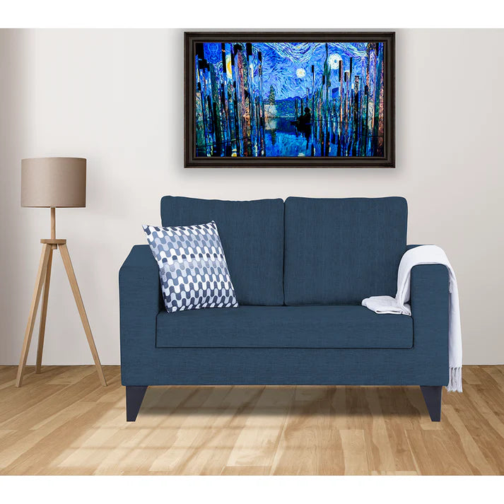 Adorn India Hallton Plain 2 Seater Sofa (Beige) (3 Year Warranty)