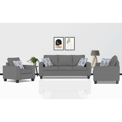 Adorn India Camden 3+2+1 6 Seater Sofa Set (Aqua Blue) (3 Year Warranty)