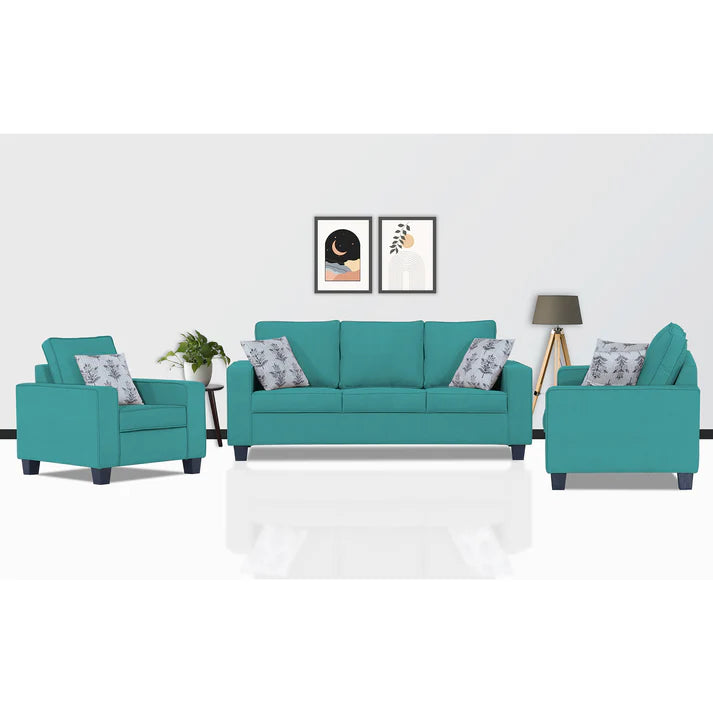 Adorn India Hallton Plain 2 Seater Sofa (Beige) (3 Year Warranty)