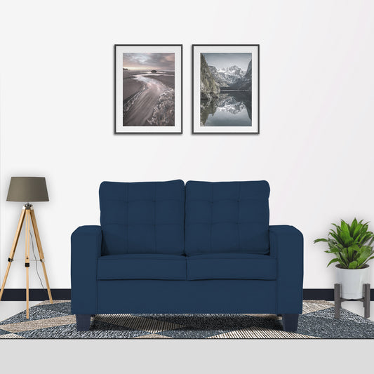 Adorn India Raptor 2 Seater Sofa (Blue)