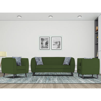 Adorn India Mason 3+1+1 5 Seater Sofa Set (Aqua Blue)