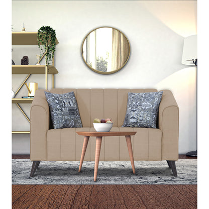 Adorn India Premium Laurel 2 Seater Sofa (Beige) (3 Year Warranty)