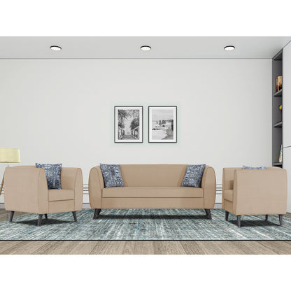 Adorn India Mason 3+1+1 5 Seater Sofa Set (Aqua Blue)