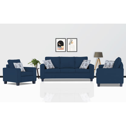 Adorn India Camden 3+2+1 6 Seater Sofa Set (Aqua Blue) (3 Year Warranty)