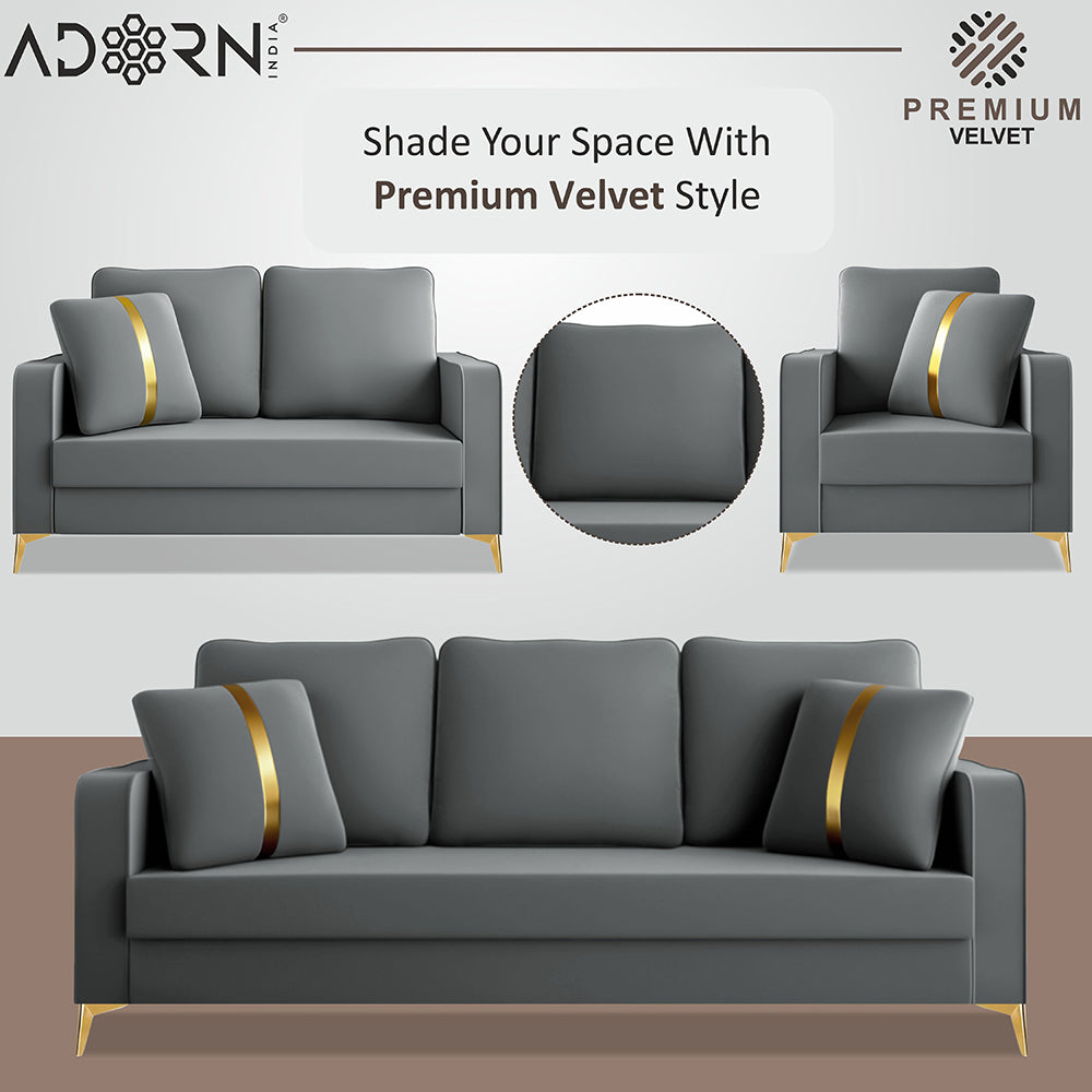 Adorn India Premium Chandler - 3 Years Warranty - Velvet Suede Fabric [SAMPLE]