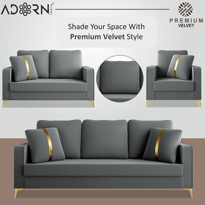 Adorn India Premium Chandler - 3 Years Warranty - Velvet Suede Fabric [SAMPLE]