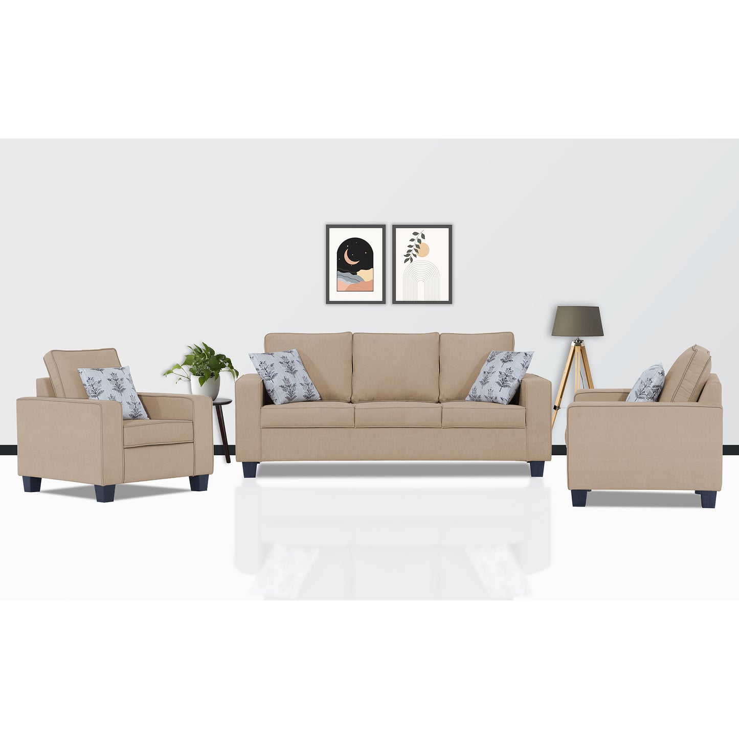 Adorn India Camden 5 Seater 3-1-1 Sofa Set