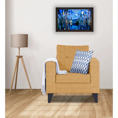 Adorn India Hallton Plain 2 Seater Sofa (Beige) (3 Year Warranty)