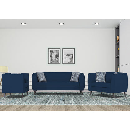 Adorn India Mason 3+2+1 6 Seater Sofa Set (Aqua Blue)