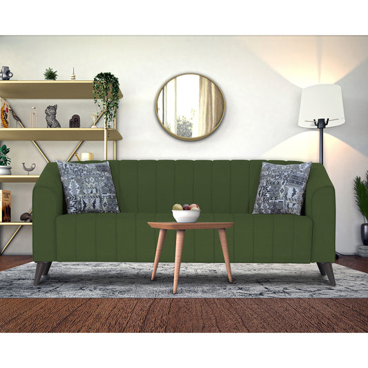Adorn India Premium Laurel 3 Seater Sofa (Green) (3 Year Warranty)