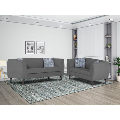 Adorn India Mason 3+2 5 Seater Sofa Set (Aqua Blue)