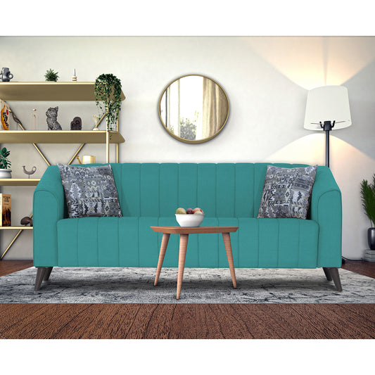 Adorn India Premium Laurel 3 Seater Sofa (Aqua Blue) Adorn India Premium Laurel 3 Seater Sofa (Aqua Blue) (3 Year Warranty)
