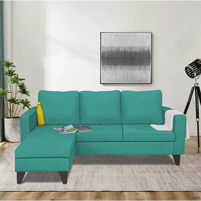 Adorn India Hallton Plain 2 Seater Sofa (Beige) (3 Year Warranty)