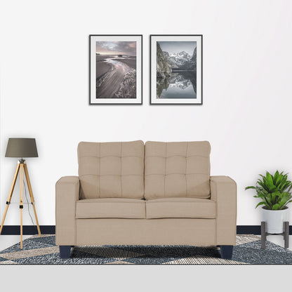 Adorn India Raptor 2 Seater Sofa (Beige)