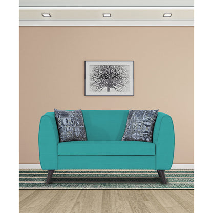 Adorn India Mason 2 Seater Sofa (Aqua Blue)