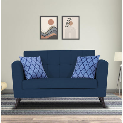 Adorn India Dannis 2 Seater Sofa (Blue) (3 Year Warranty)