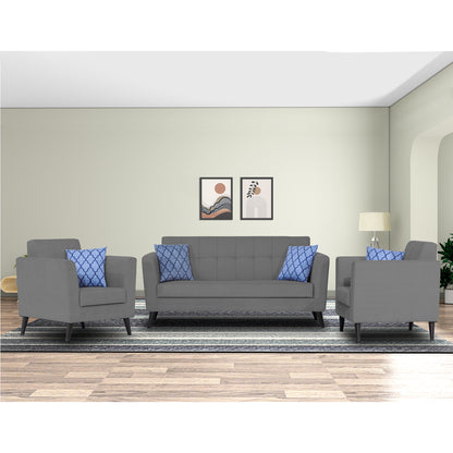 Adorn India Dannis 3+1+1 5 Seater Sofa Set