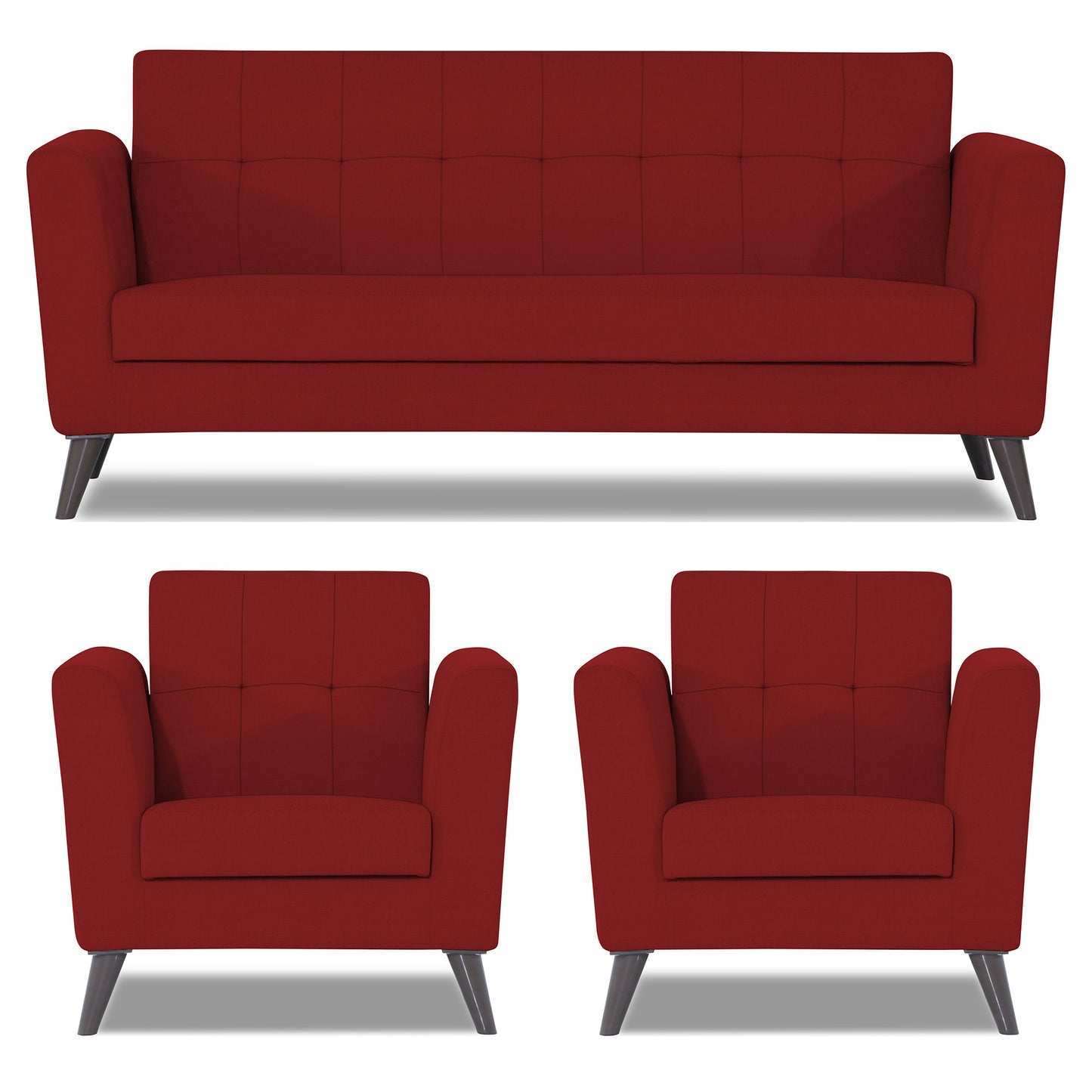 Adorn India Dannis 3+1+1 5 Seater Sofa Set