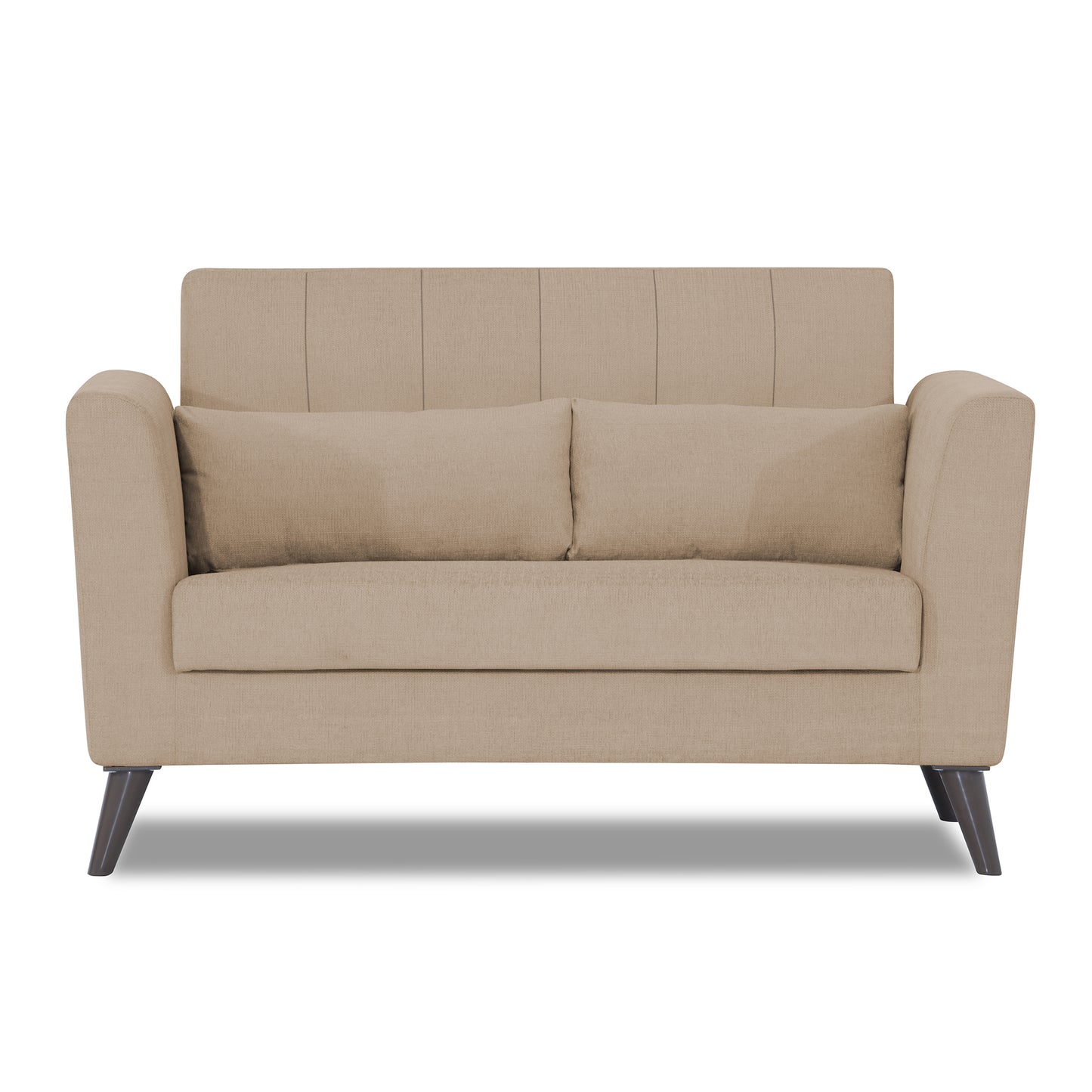 Adorn India Daniel 2 Seater Sofa (Beige) (3 Year Warranty)