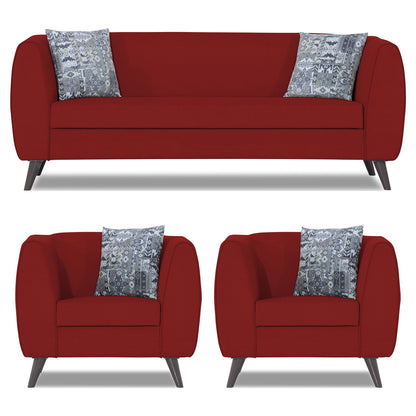 Adorn India Mason 3+1+1 5 Seater Sofa Set (Aqua Blue)