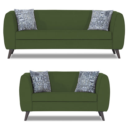 Adorn India Mason 3+2 5 Seater Sofa Set (Aqua Blue)