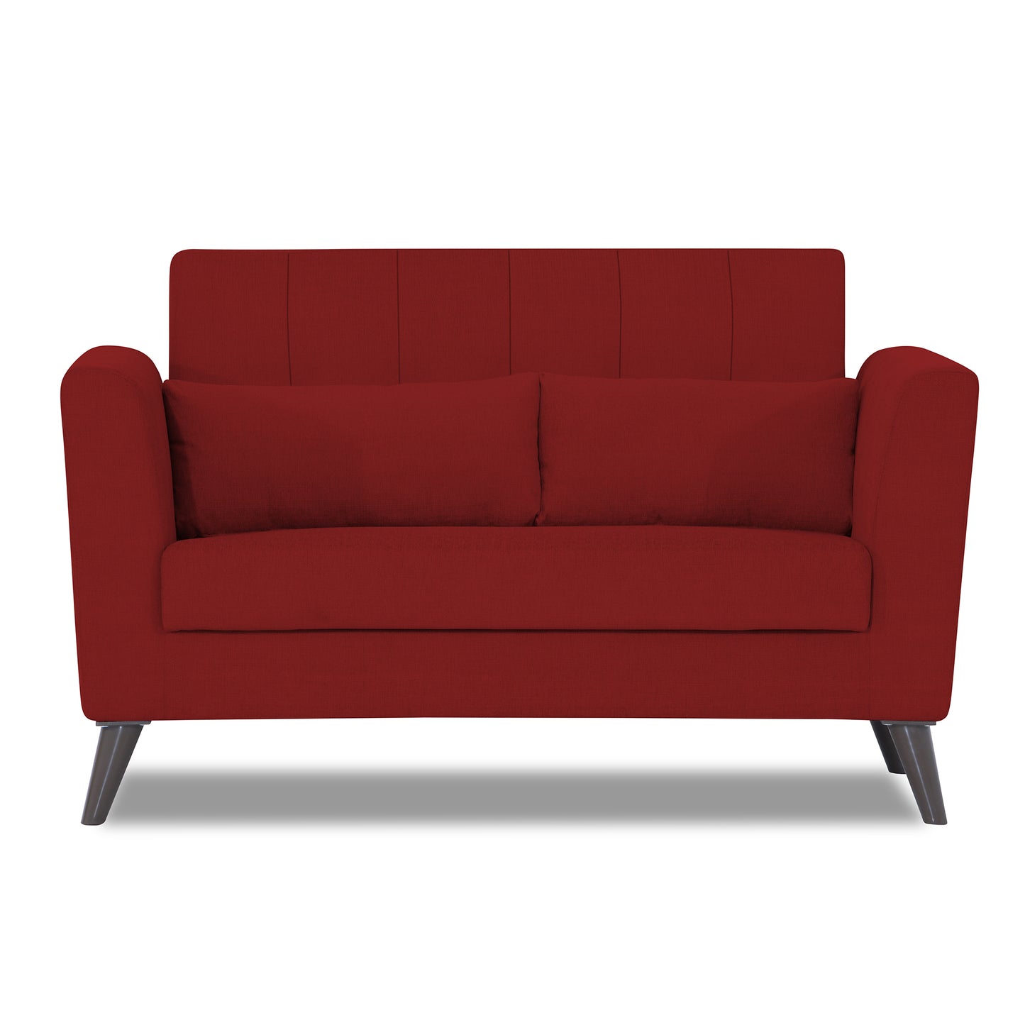Adorn India Daniel 2 Seater Sofa (Red) (3 Year Warranty)