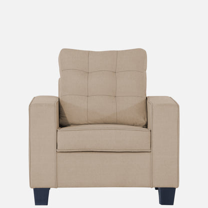 Adorn India Raptor 1 Seater Sofa (Beige)