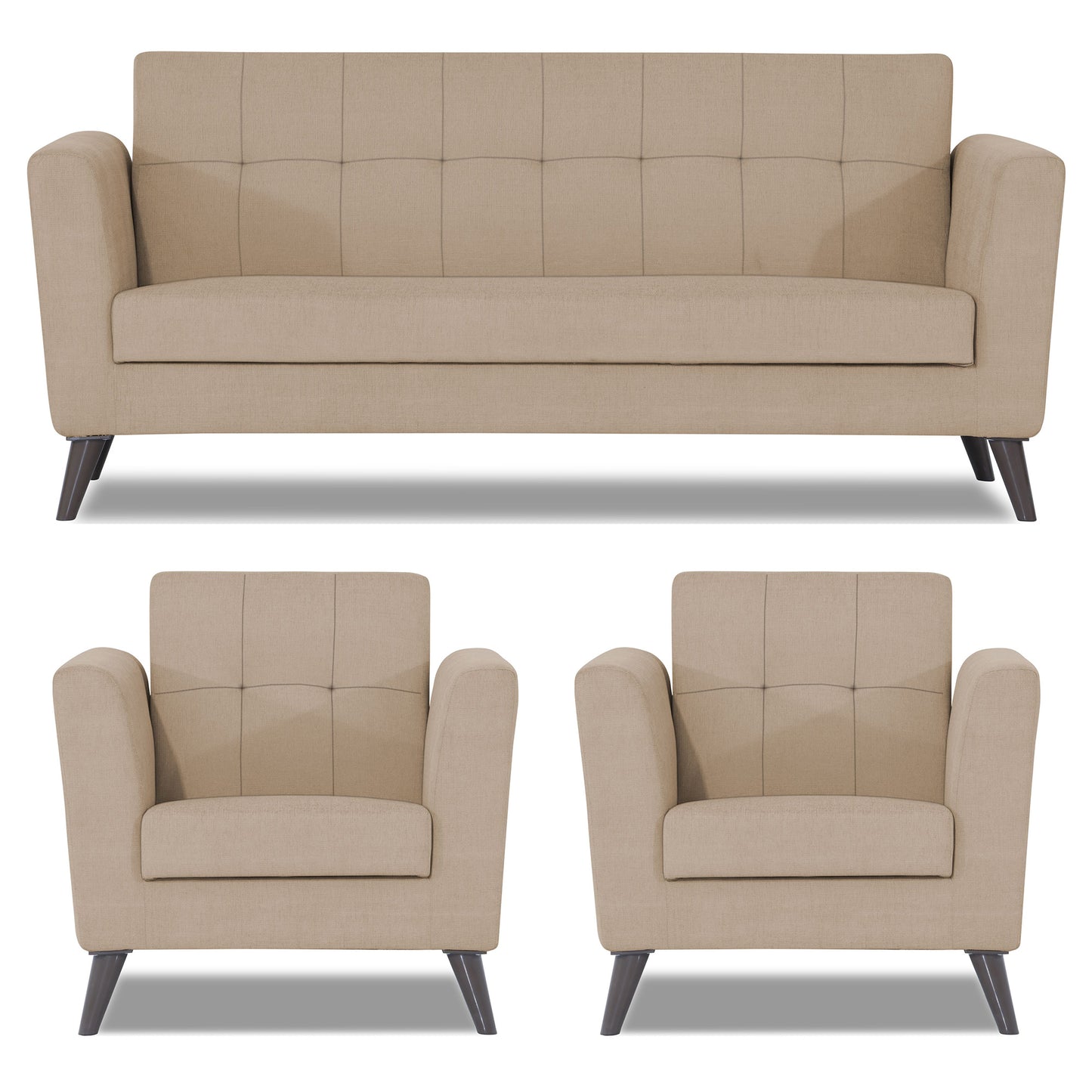 Adorn India Dannis 3+1+1 5 Seater Sofa Set