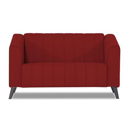Adorn India Premium Laurel 2 Seater Sofa (Red) (3 Year Warranty)