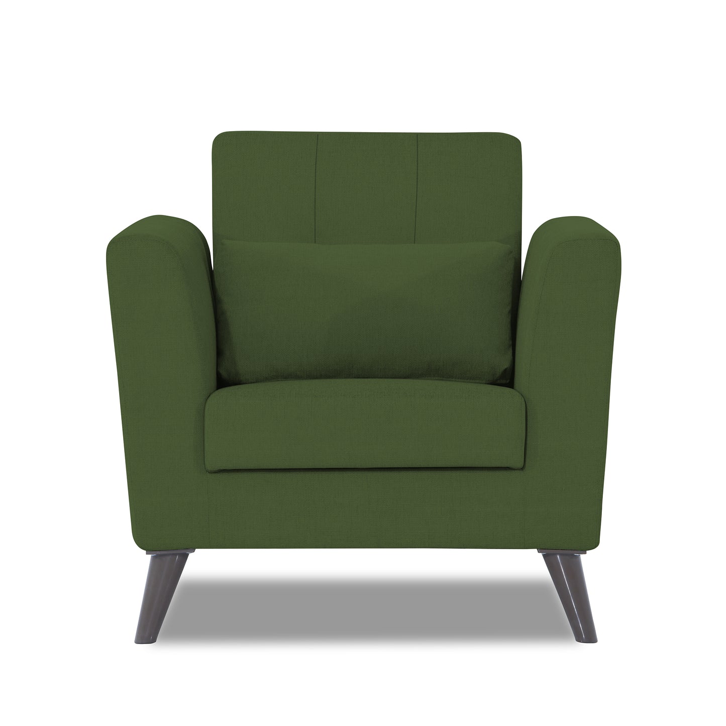 Adorn India Daniel 1 Seater Sofa (Green) (3 Year Warranty)