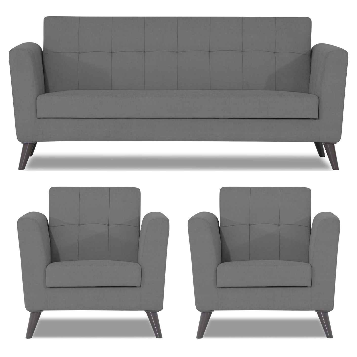 Adorn India Dannis 3+1+1 5 Seater Sofa Set