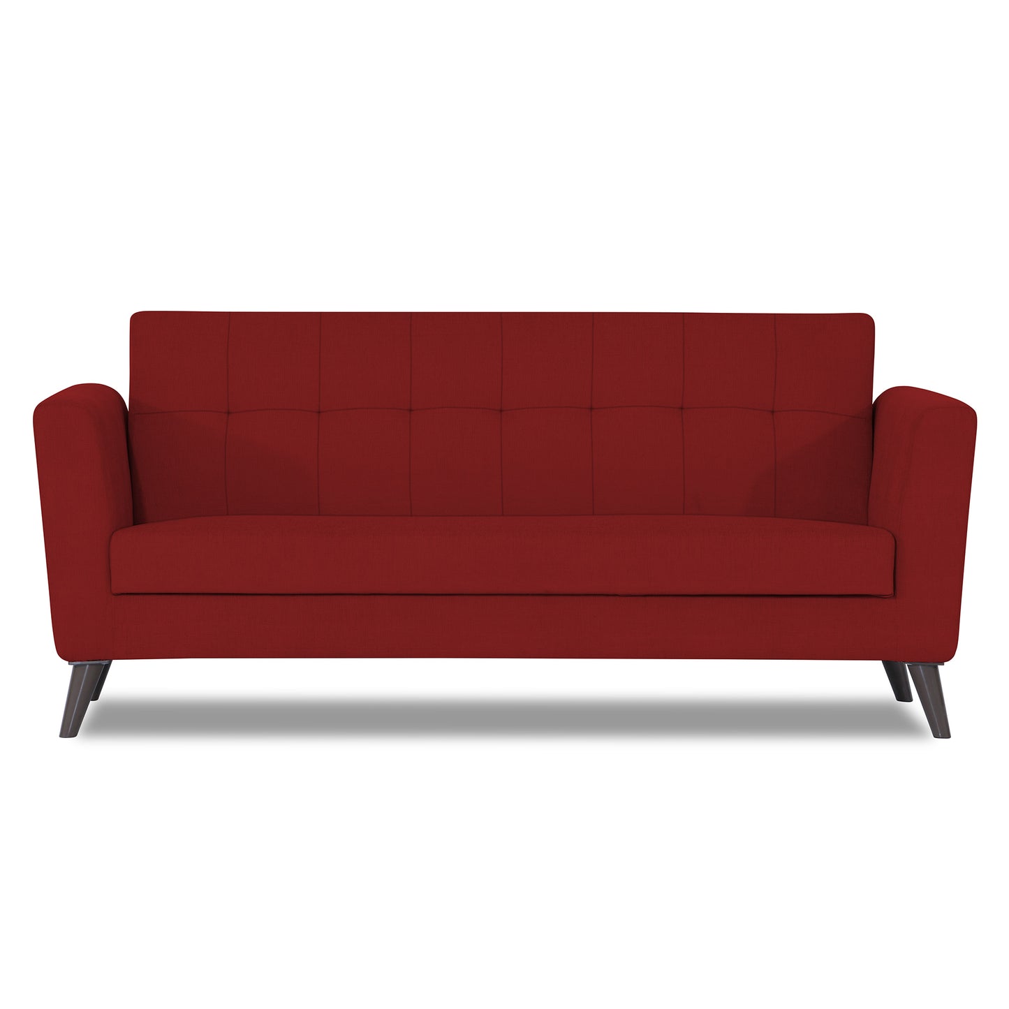 Adorn India Dannis 3 Seater Sofa (Red) (3 Year Warranty)