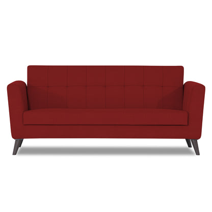 Adorn India Dannis 3 Seater Sofa (Red) (3 Year Warranty)