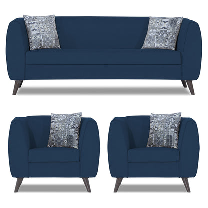 Adorn India Mason 3+1+1 5 Seater Sofa Set (Aqua Blue)
