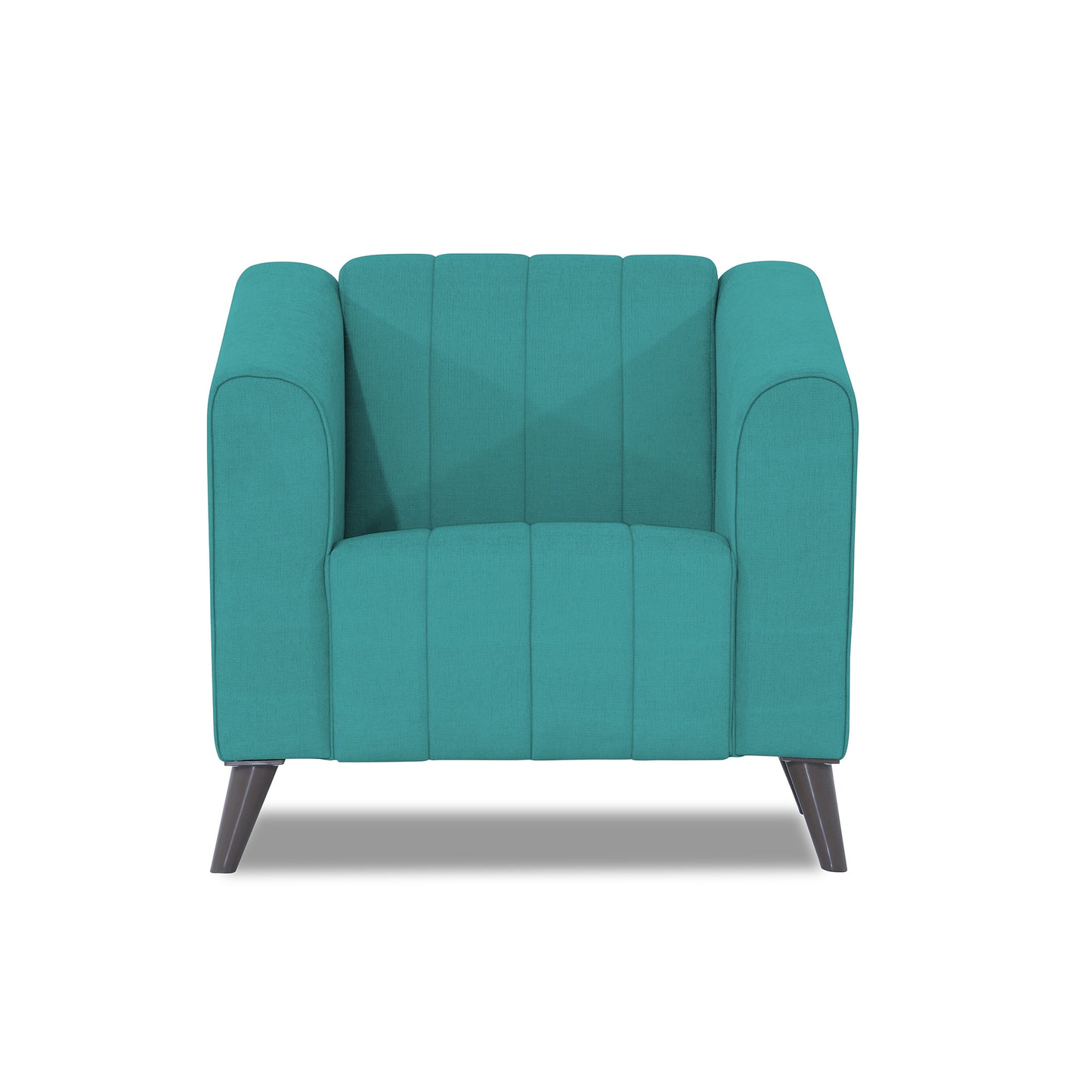 Adorn India Premium Laurel 1 Seater Sofa (Aqua Blue) (3 Year Warranty)