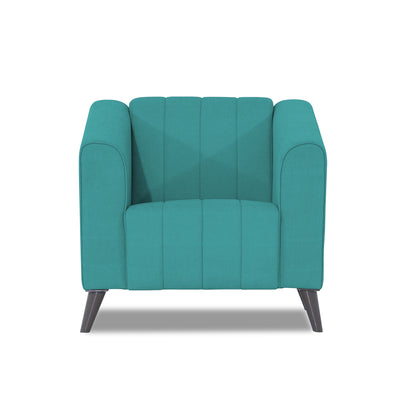 Adorn India Premium Laurel 1 Seater Sofa (Aqua Blue) (3 Year Warranty)