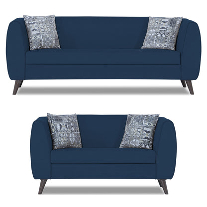 Adorn India Mason 3+2 5 Seater Sofa Set (Aqua Blue)