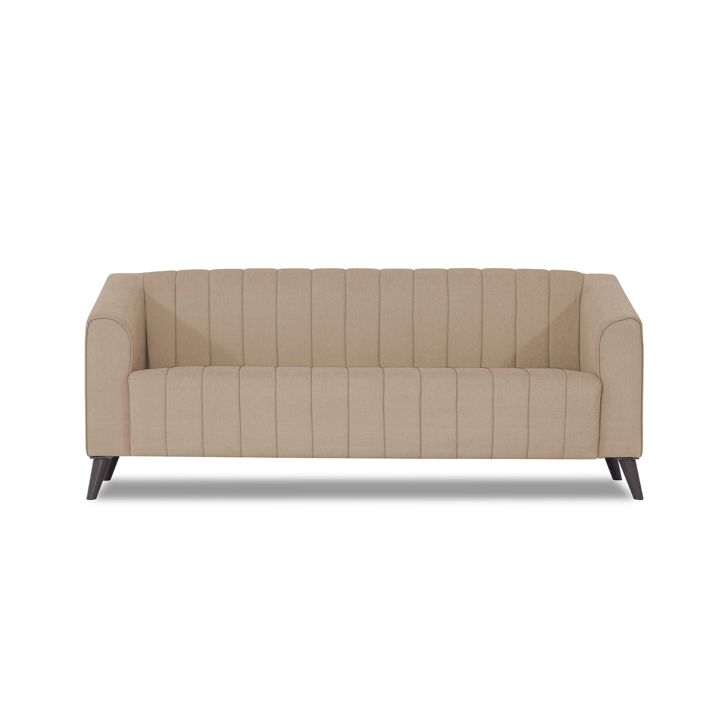 Adorn India Premium Laurel 3 Seater Sofa (Beige) (3 Year Warranty)