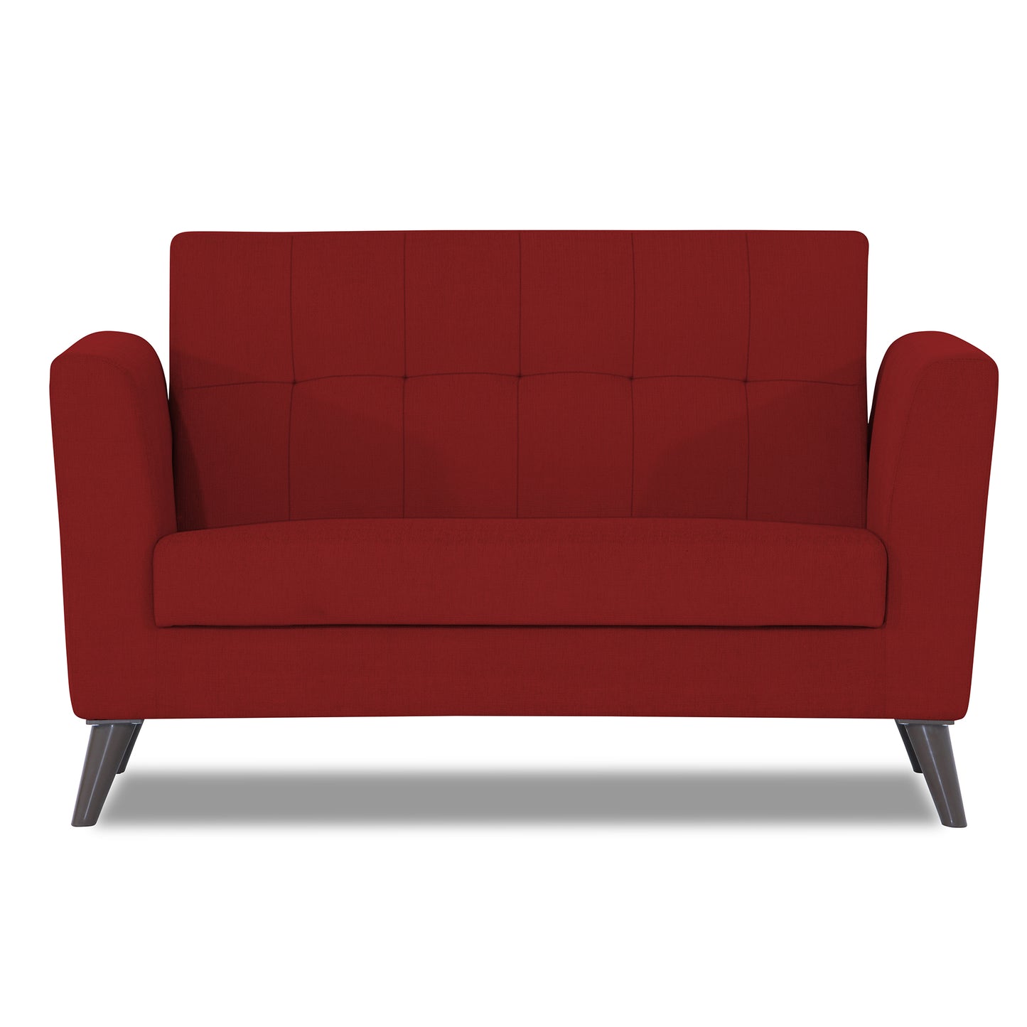Adorn India Dannis 2 Seater Sofa (Red) (3 Year Warranty)