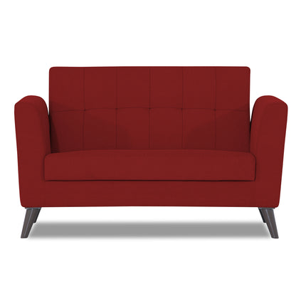 Adorn India Dannis 2 Seater Sofa (Red) (3 Year Warranty)