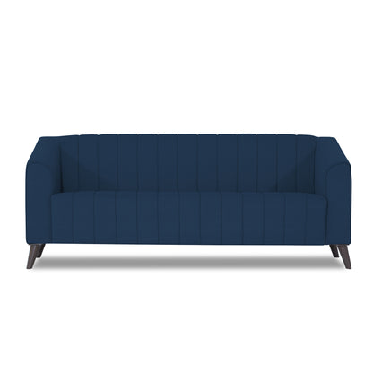 Adorn India Premium Laurel 3 Seater Sofa (Blue) (3 Year Warranty)