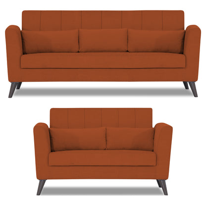 Adorn India Daniel 3+2 5 Seater Sofa Set (Rust) (3 Year Warranty)
